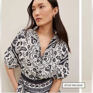 Ann Taylor Tile Satin Dress